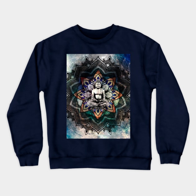 Buddha mandala flower Crewneck Sweatshirt by MCAshe spiritual art 